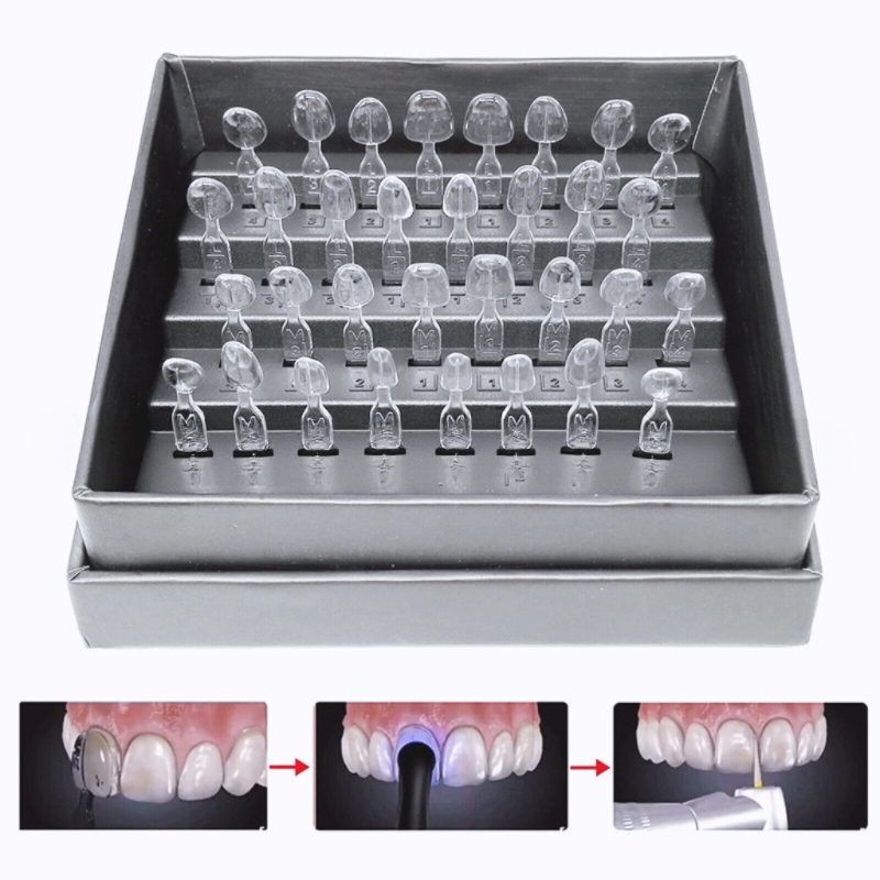 Teeth Whitening Moulds - Zahn-Veneer-Formen-Set 32-teilig/Set Komposit-Harz-Formen Lichthärtend Autoklavierbar Vorderzahn-Formen
