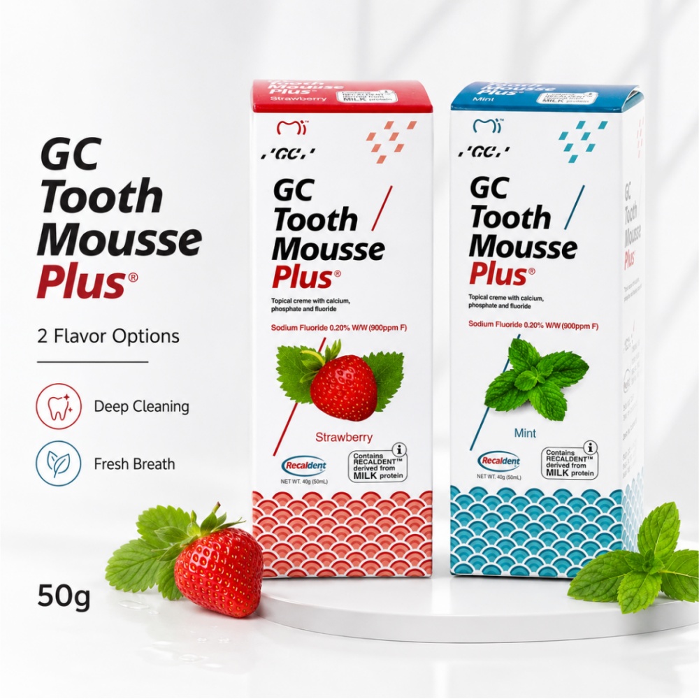 Teeth Whitening Best - GCTooth Mousse Plus Minze-Erdbeer-Geschmack Tiefenreinigungsschaum Zahnaufhellung