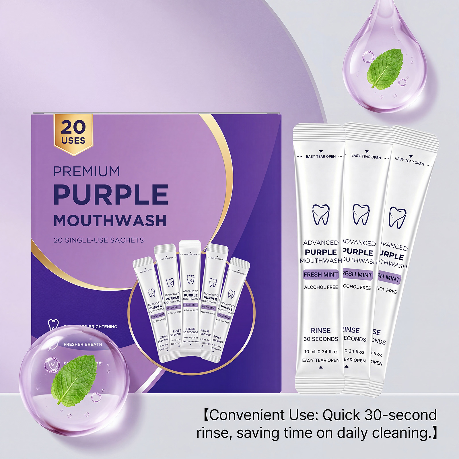 20/40er Pack Lila Mundwasser z – Whitening Mouthwash Bewertung und Preis