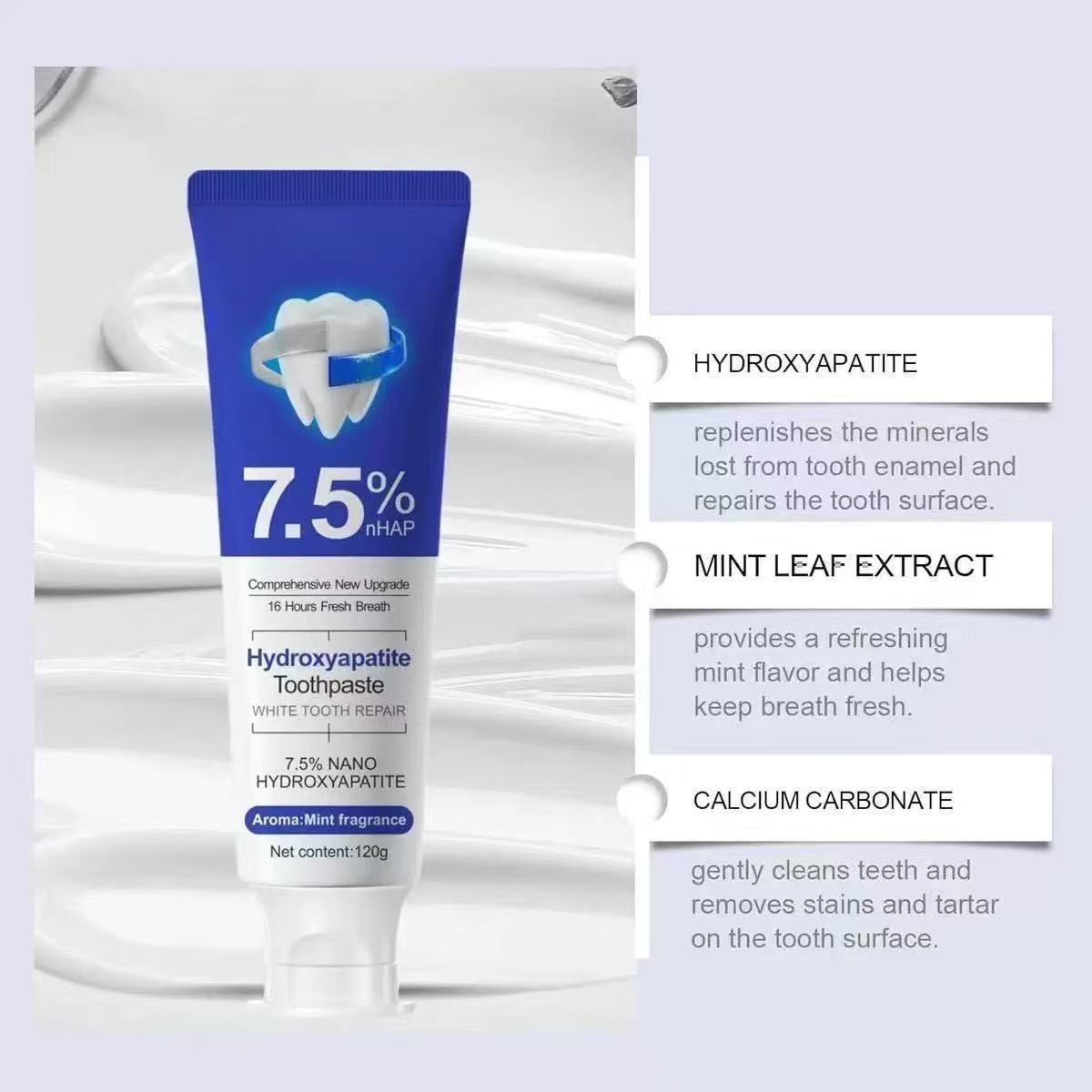 7,5% Nano-Hydroxyapatit Zahnpa – Teeth Whitening Best Bewertung und Preis
